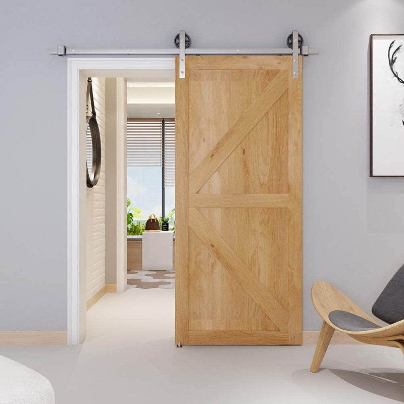 JUBEST Barn Door Floor Guide - Stainless Steel Adjustable Roller Wall Mounted Floor Guide for Door Thick Up to 2 1/8 inches, Flush Bottom Design, Smoothly and Quietly,Set of 2 - Image 4